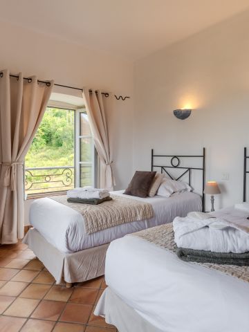 Chambre Twin Supérieure de l'hôtel de charme Mare e Monti en Balagne, Corse